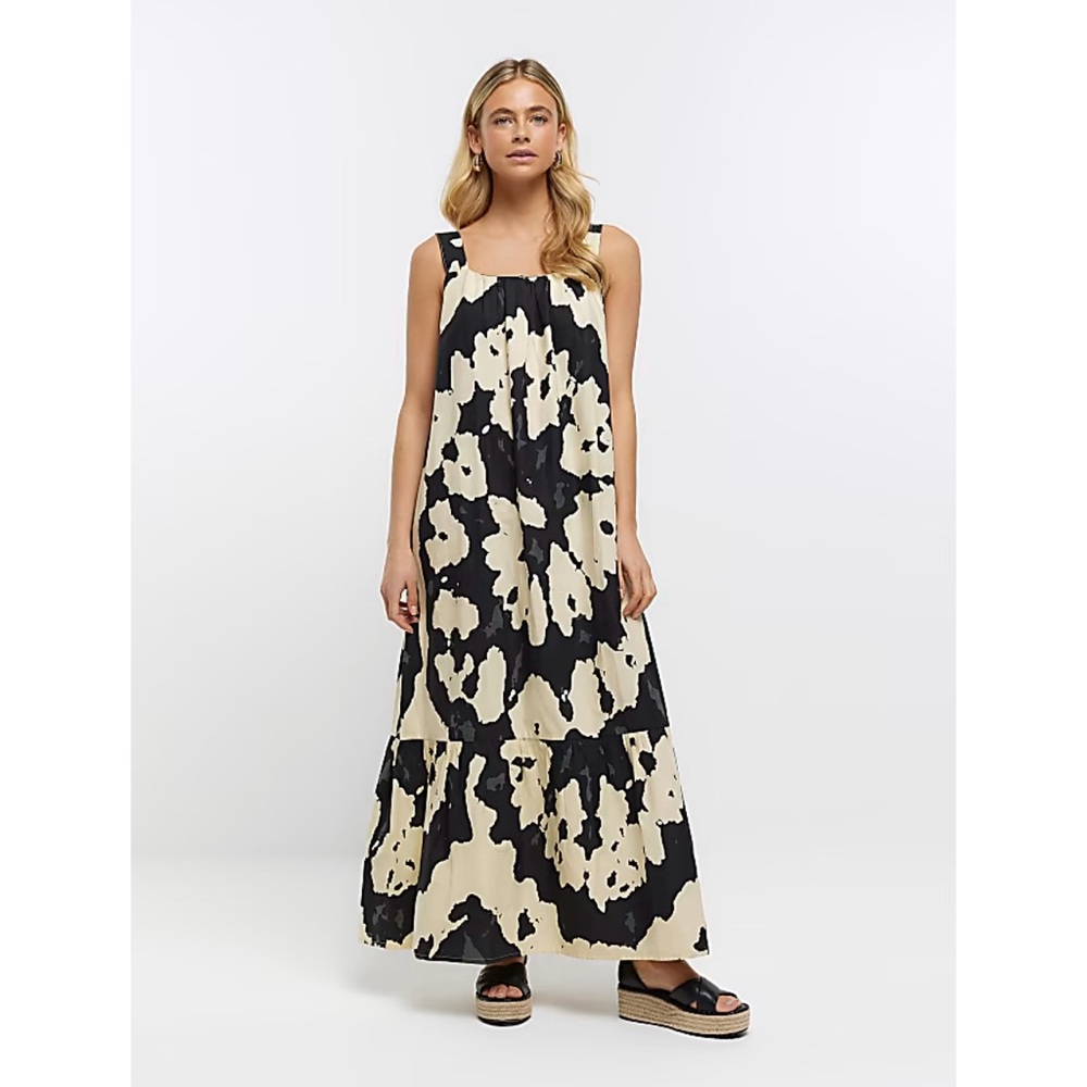 Black Tie Dye Slip Dress